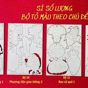 tranh gỗ tô màu